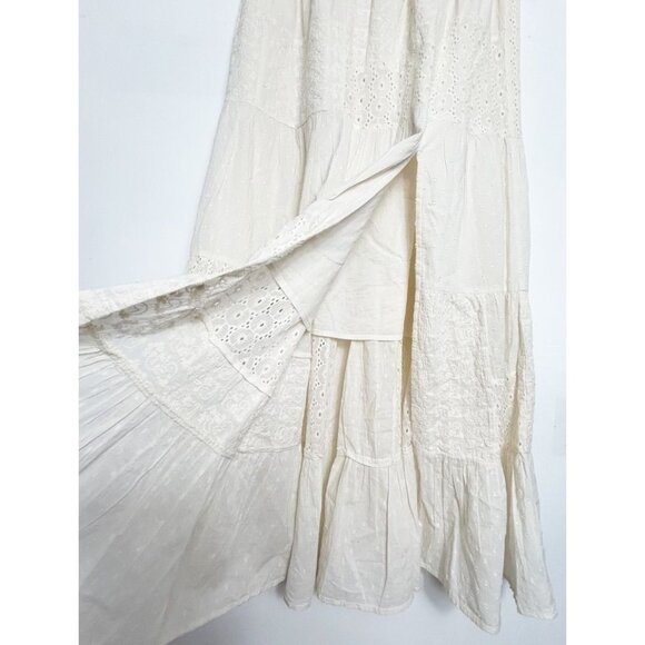 Love Stitch Molly Boho Embroidered Maxi Skirt in Natural - Sz S - NWT - Picture 7 of 11